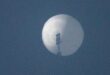 A Chinese surveillance balloon floats over Billings, Montana on Wednesday, February 1, 2023.. Credit: Wikipedia.