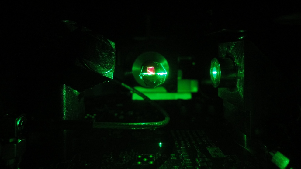 SBQuantum team with their diamond quantum magnetometer