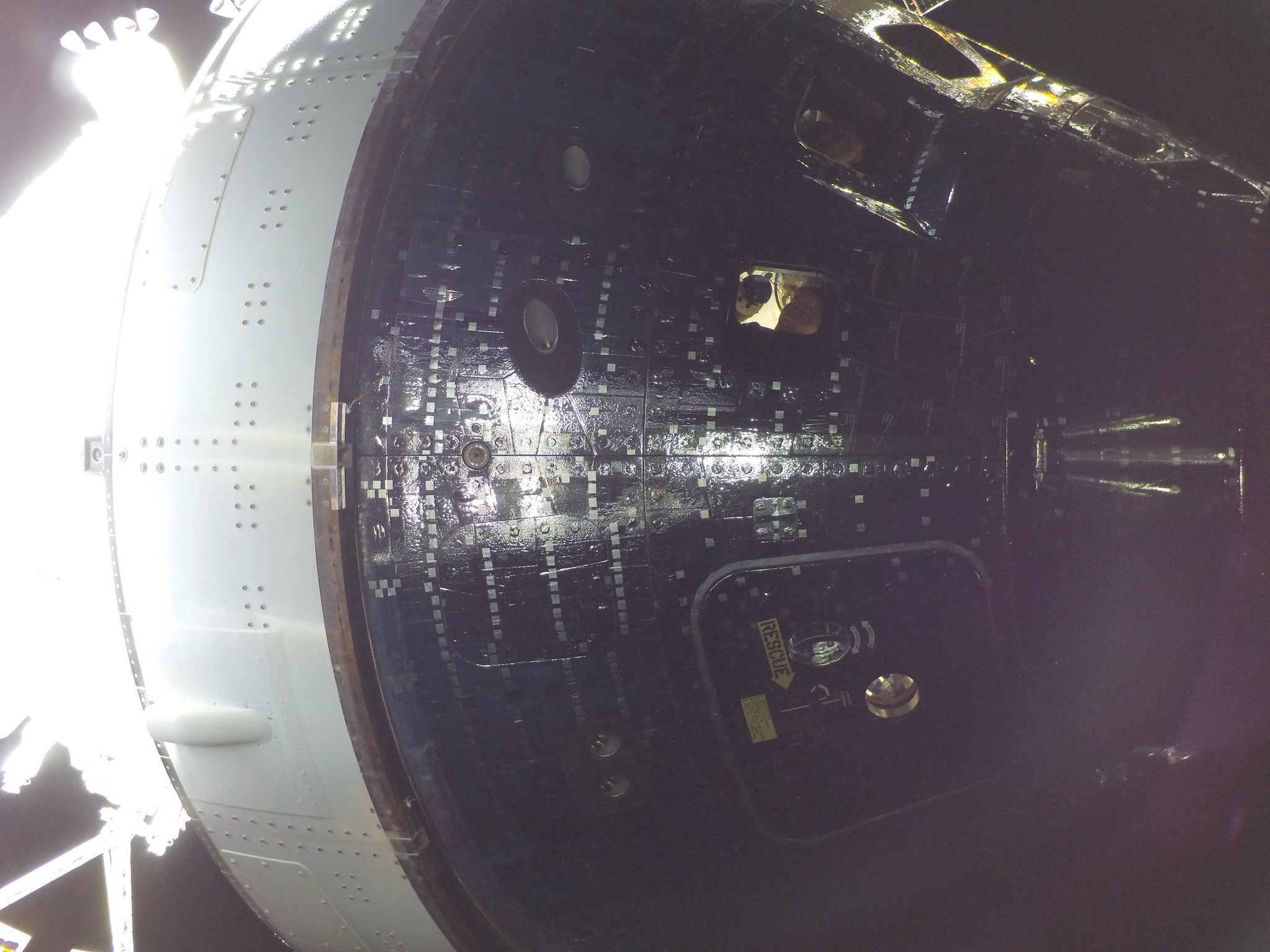 Artemis II crew selfie inside the Orion spacecraft